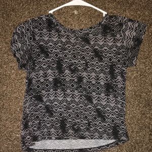 black and grey crop top